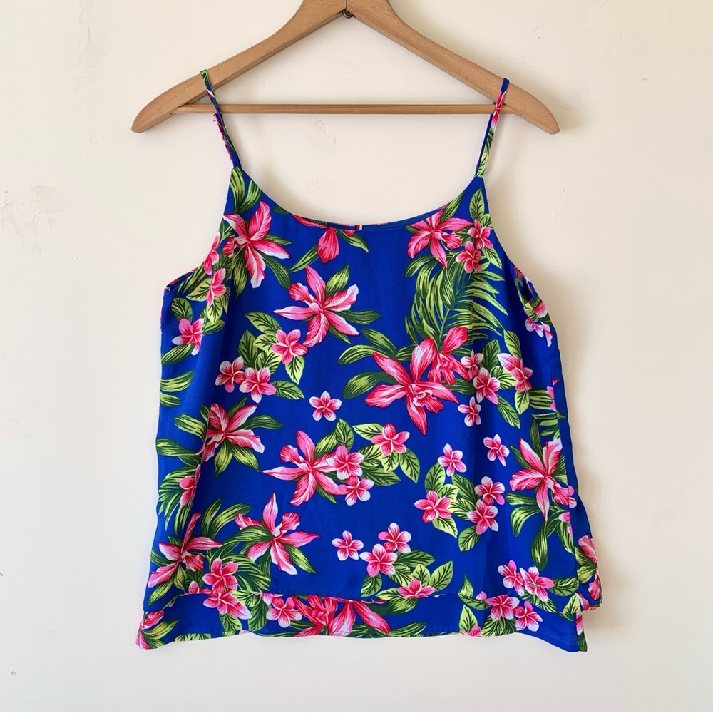 TOMMY HILFIGER Blue and Pink Floral Camisole